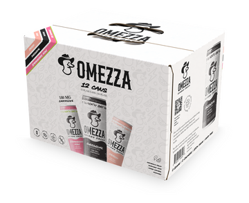 Omezza Energy Drink - 12ct Variety Pack (Peach, Strawberry Kiwi, Original)